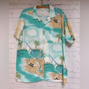 Vintage Repage Hawaiian Land Sailing Shirt Size XL